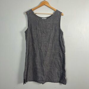 Bryn walker 100% linen tunic top Lagenlook size large